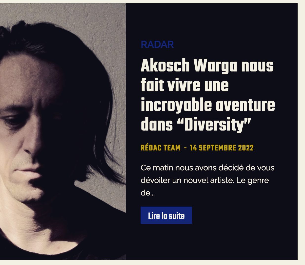 Instagram clipping of the Iggy Magazine review of Diversity